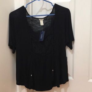Forever 21 Black Knit Top, S